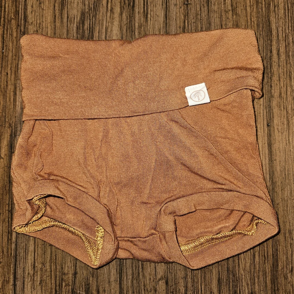 Soft Cotton Diaper Covers Shorts - Sage and Rust Size 3-6